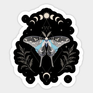 Demiboy Luna Moth Celestial Cottagecore LGBT Pride Flag Sticker